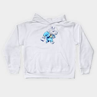 Rhino Business Man Kids Hoodie